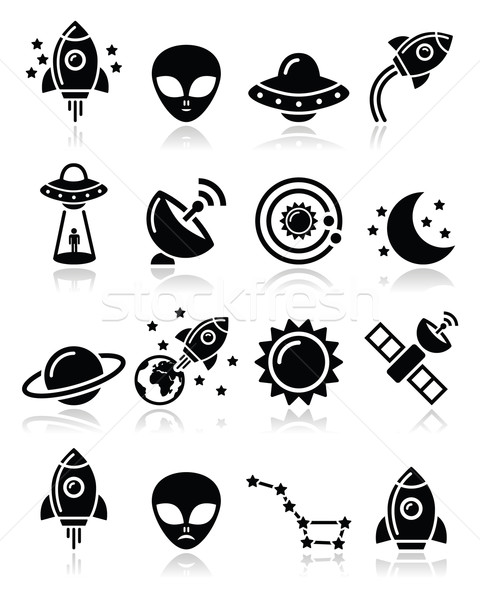 Espacio ufo vector exóticas viaje Foto stock © RedKoala