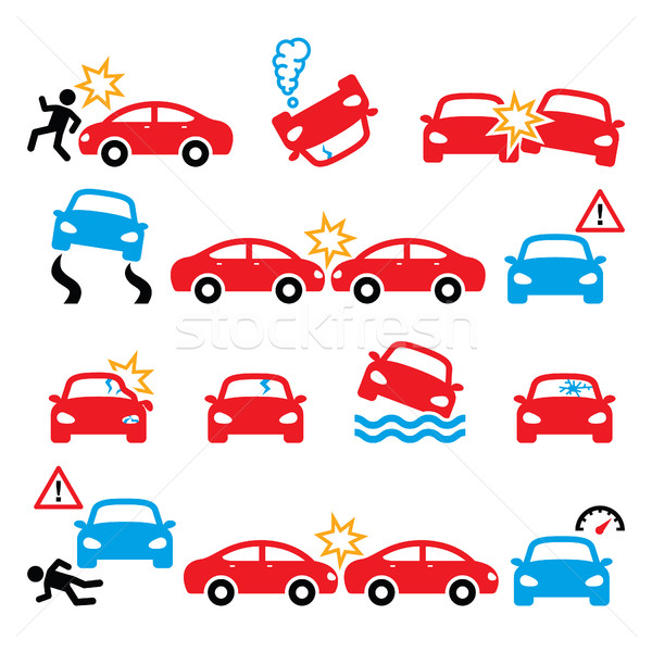 [[stock_photo]]: Route · accident · voiture · crash · personnelles · blessure