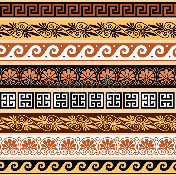 Ancient Greek pattern - seamless set of antique borders from Greece  Stock photo © RedKoala