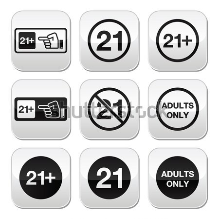 Under 21, adults only warning sign Stock photo © RedKoala