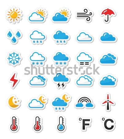 Weather forecast buttons set Stock photo © RedKoala