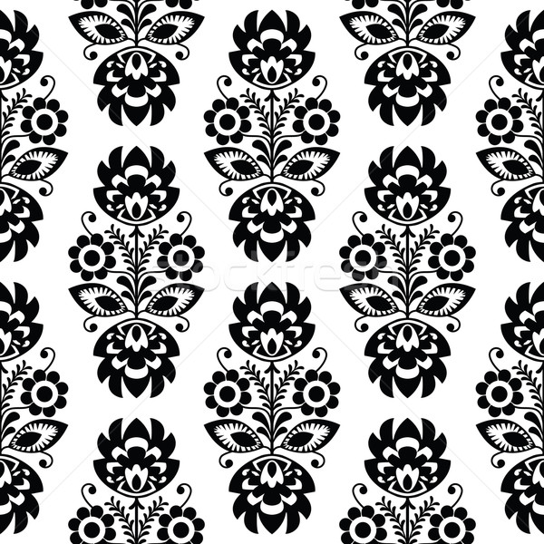 Seamless traditional floral polish pattern - ethnic background Stock photo © RedKoala