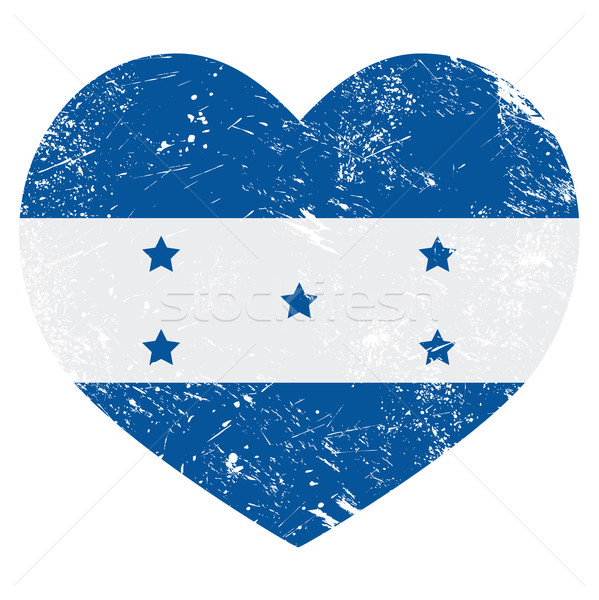 Honduras retro heart shaped flag Stock photo © RedKoala