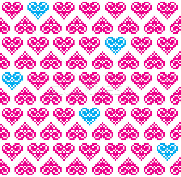 Heart pink seamless background, pattern - Valentines Day Stock photo © RedKoala