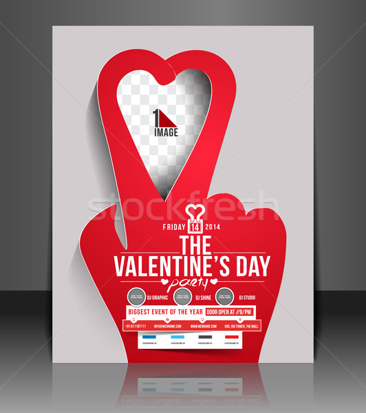 Valentine's Day Flyer Stock photo © redshinestudio