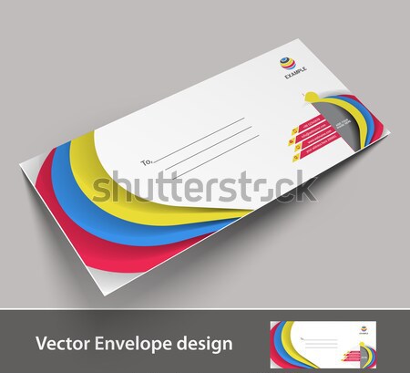 Papier envelop sjablonen project ontwerp business Stockfoto © redshinestudio