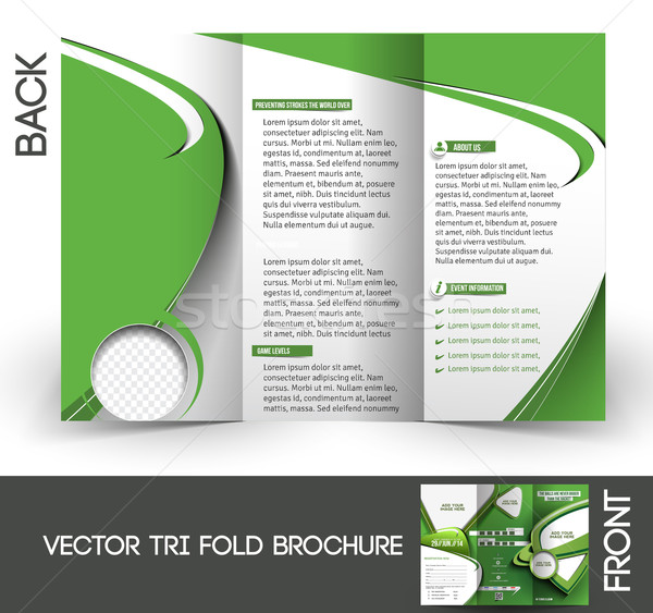 Tennis Competition Tri-Fold Brochure  Stock photo © redshinestudio