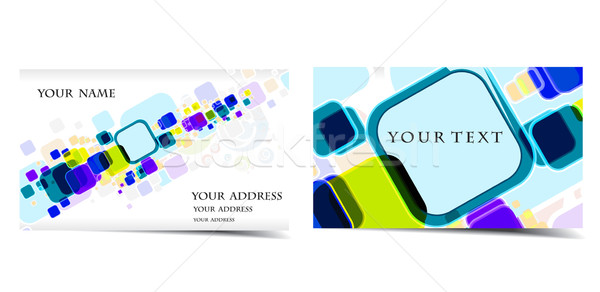 business card set Stock photo © redshinestudio