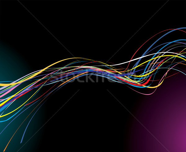 Curcubeu val linie abstract spaţiu text Imagine de stoc © redshinestudio