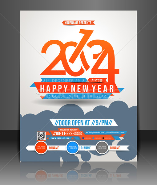 New Year Party Flyer  Stock photo © redshinestudio