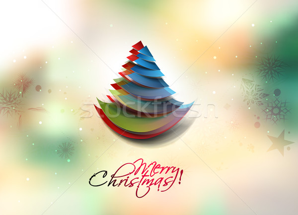 Christmas Tree Background Stock photo © redshinestudio