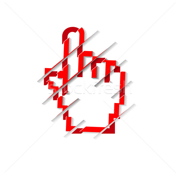 Hand muis symbool business computer internet Stockfoto © redshinestudio