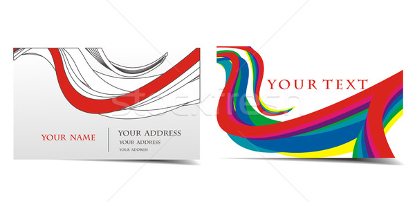 business card set Stock photo © redshinestudio