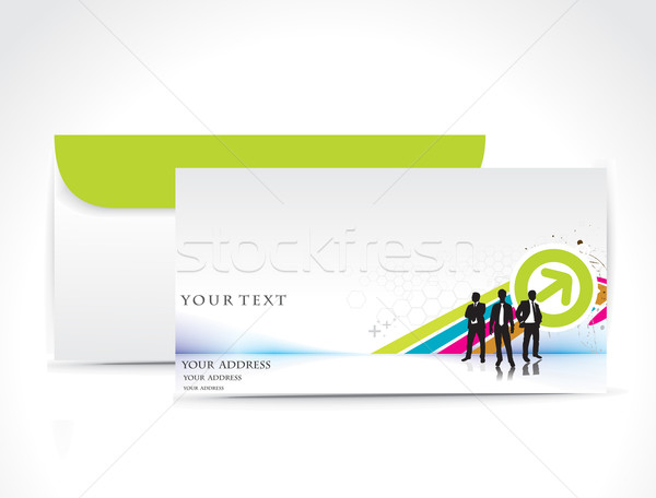 Papel envelope isolado branco empresário teia Foto stock © redshinestudio