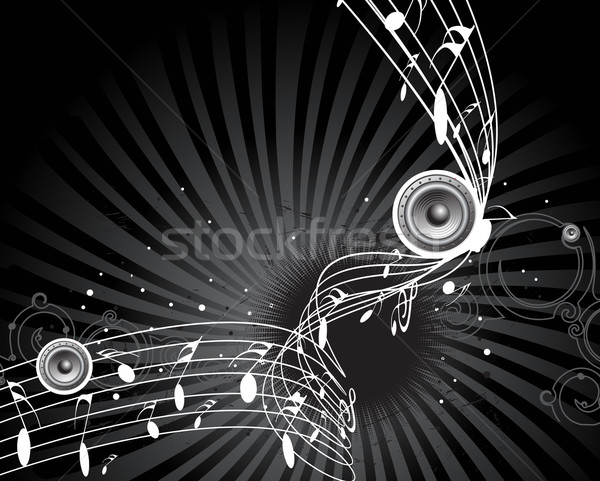 Muziek merkt muziek ontwerp concert behang geluid Stockfoto © redshinestudio