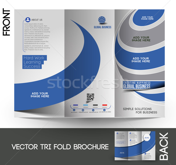 Corporate Business Tri-Fold Brochure Stock photo © redshinestudio