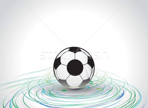 Vektor Fußball 3D Stil Zyklon Welle Stock foto © redshinestudio