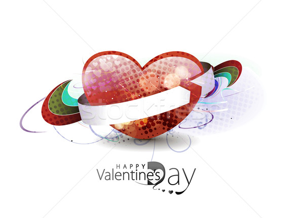 Saint valentin coeur design santé art aider Photo stock © redshinestudio