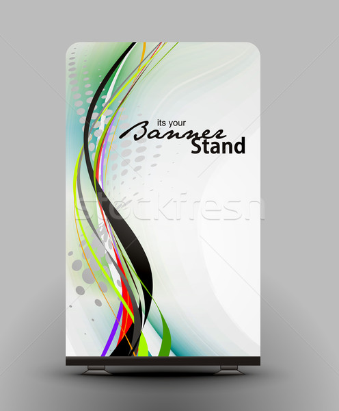 Stehen Banner Vorlage Display Design abstrakten Stock foto © redshinestudio