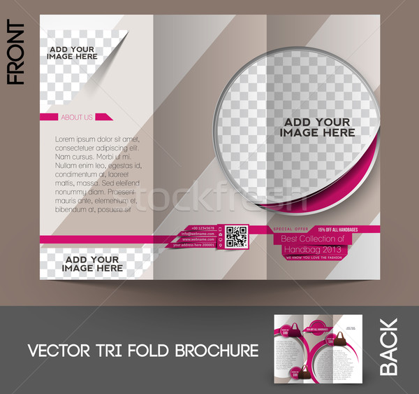 Bag Store Tri-Fold Brochure Stock photo © redshinestudio