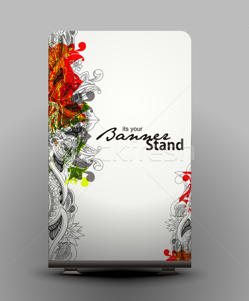 Stand banner modello display design abstract Foto d'archivio © redshinestudio