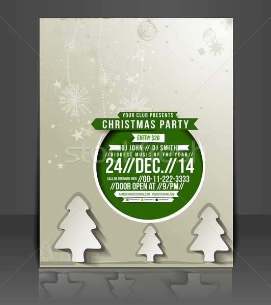 Christmas Party Flyer Stock photo © redshinestudio