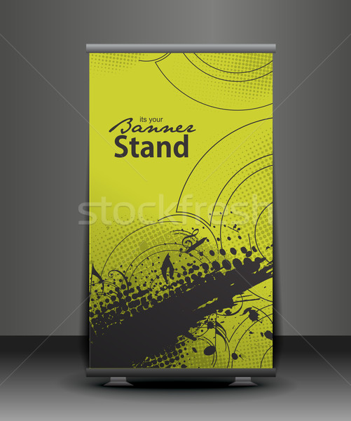 Stehen Banner Vorlage Display Design abstrakten Stock foto © redshinestudio