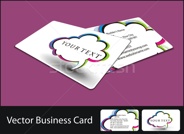 business card set Stock photo © redshinestudio