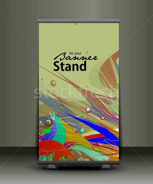 Stand banner template Stock photo © redshinestudio