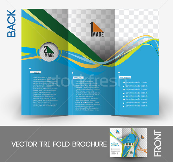 Tennis Competition Tri-Fold Brochure Stock photo © redshinestudio