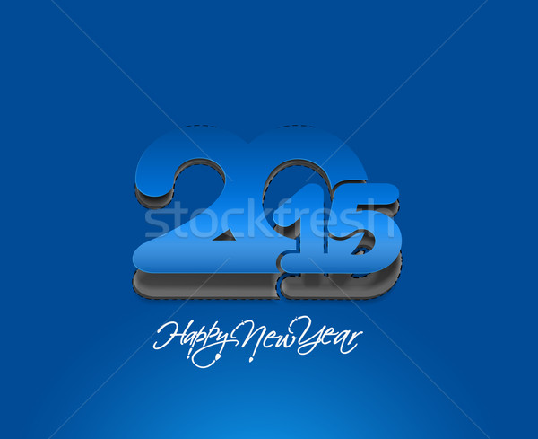 Happy new year 2015 texte design affaires résumé [[stock_photo]] © redshinestudio