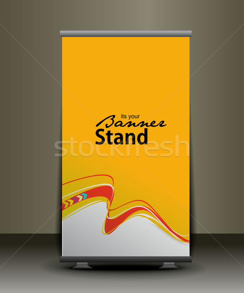 Stehen Banner Vorlage Display Design abstrakten Stock foto © redshinestudio