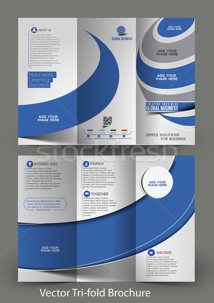 Corporate Business Store Tri-Fold Brochure Stock photo © redshinestudio