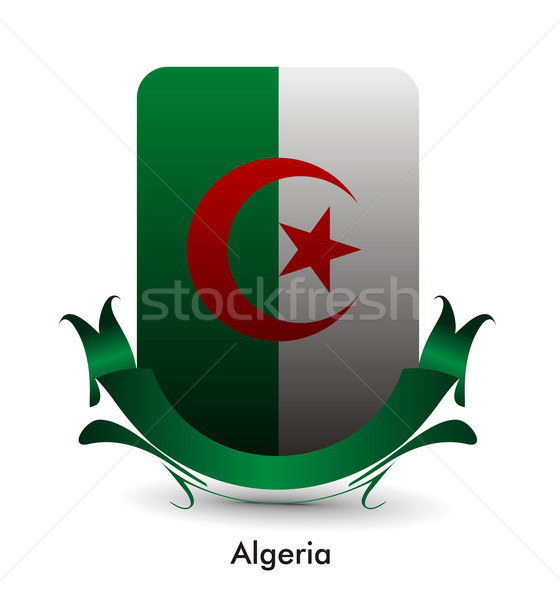 Argélia bandeira suporte bandeira projeto textura Foto stock © redshinestudio