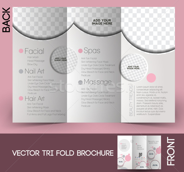 Beauty Care & Salon Brochure Stock photo © redshinestudio