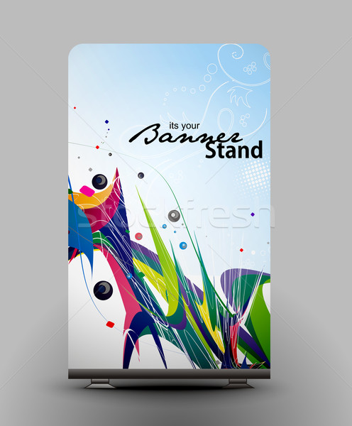 Stand banner modello display design abstract Foto d'archivio © redshinestudio