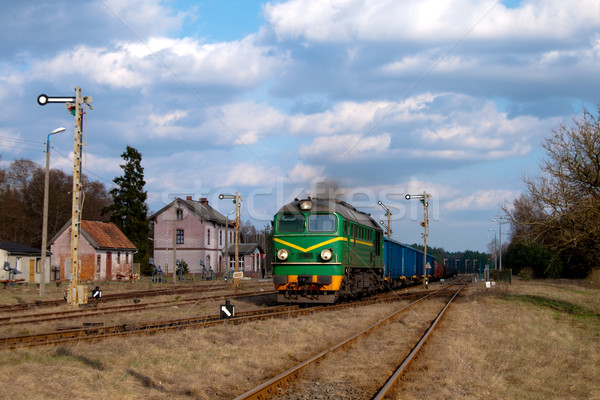 ストックフォト: ディーゼル · 列車 · 機関車 · 夏 · 写真 · 風景