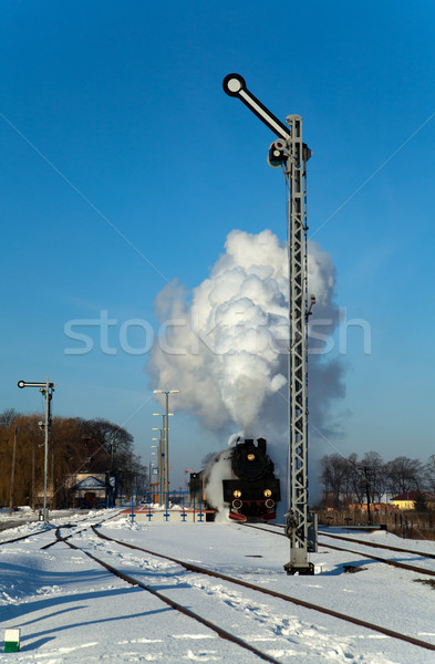 Old retro steam train Stock photo © remik44992