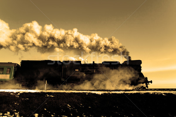 Old retro steam train Stock photo © remik44992