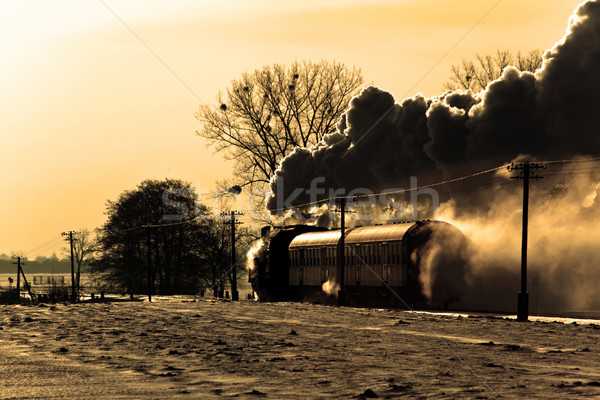 Old retro steam train Stock photo © remik44992