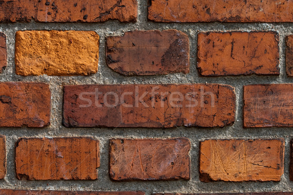 Rojo pared de ladrillo vintage textura construcción resumen Foto stock © remik44992