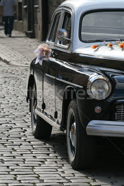 Foto d'archivio: Vecchio · wedding · auto · decorato · up