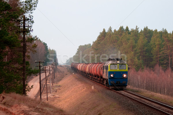 Diesel tren dos verano industria medio ambiente Foto stock © remik44992
