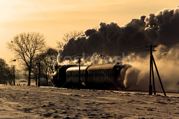 Old retro steam train Stock photo © remik44992