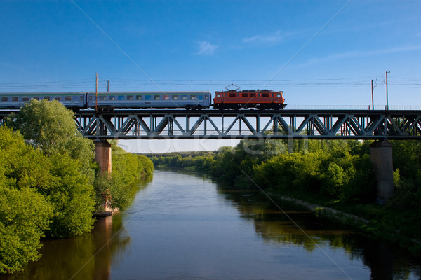 Train on the bridge Stock photo © remik44992
