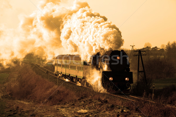 Old retro steam train Stock photo © remik44992