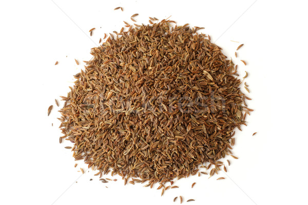 Foto stock: Cominho · semente · secas · isolado · branco · comida
