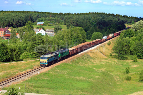 夏 風景 列車 農村 2 ディーゼル ストックフォト © remik44992