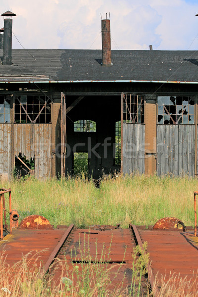 Front of the old railway depot Stock photo © remik44992