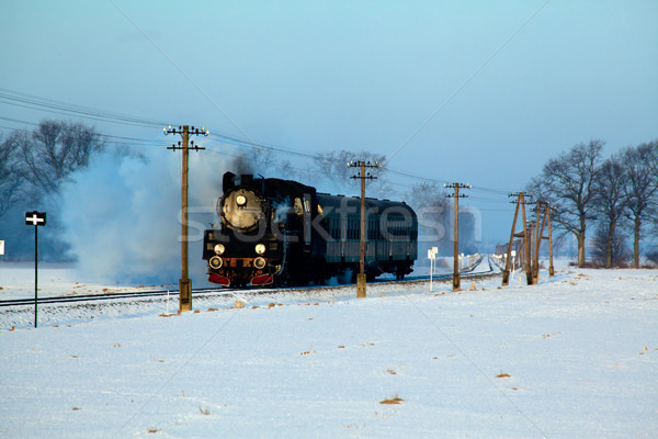 Old retro steam train Stock photo © remik44992